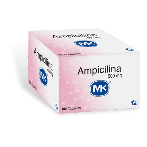 Ampicilina 500 Mg 100 Capsulas Mk