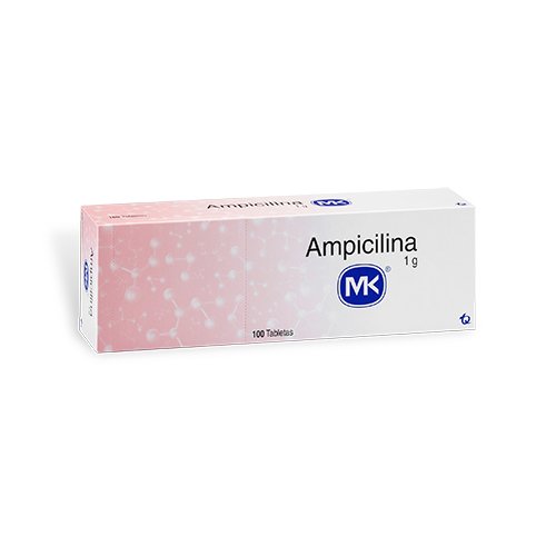 Ampicilina 1 Gr 100 Tabletas Mk