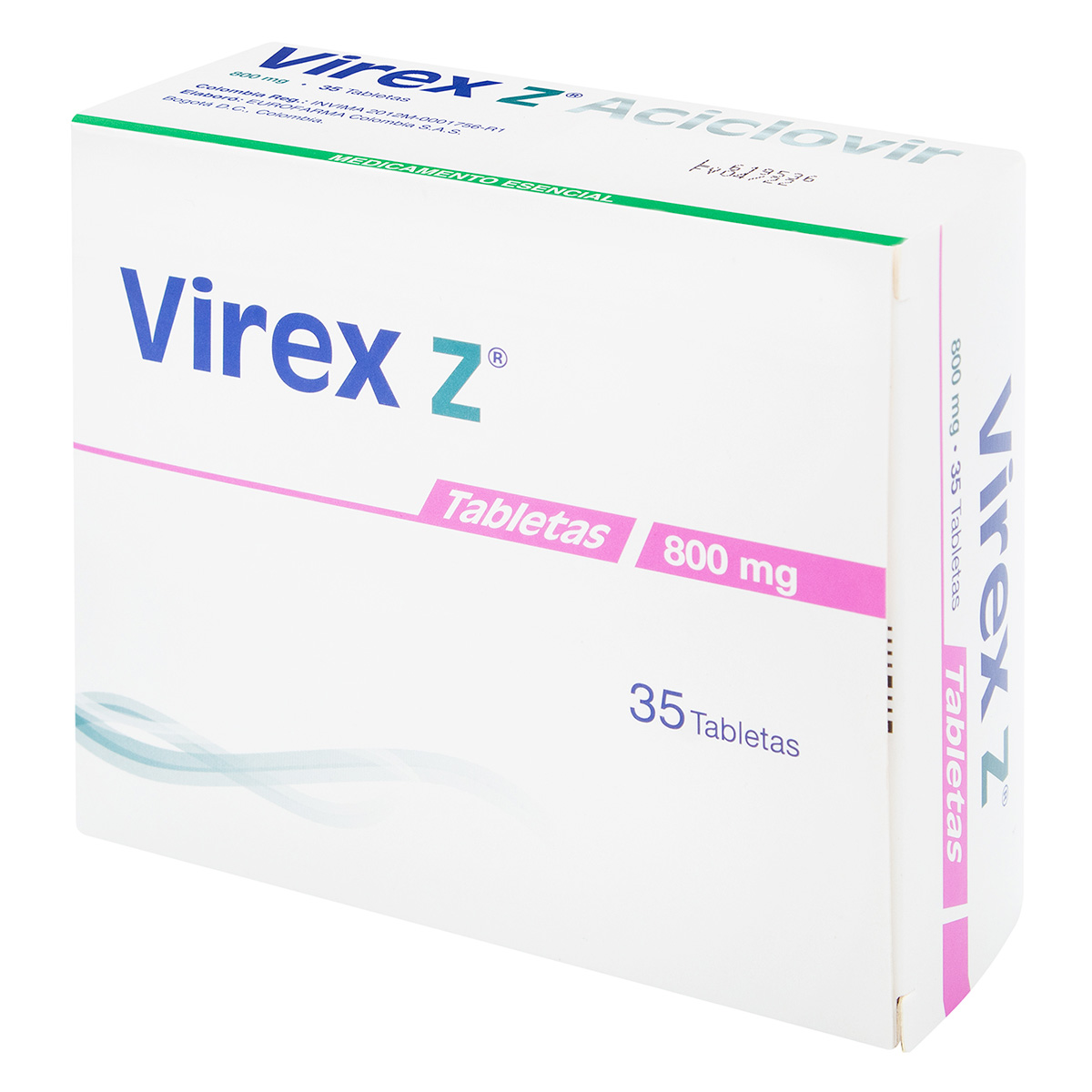 VIREX Z 800 MG 35 TABLETAS