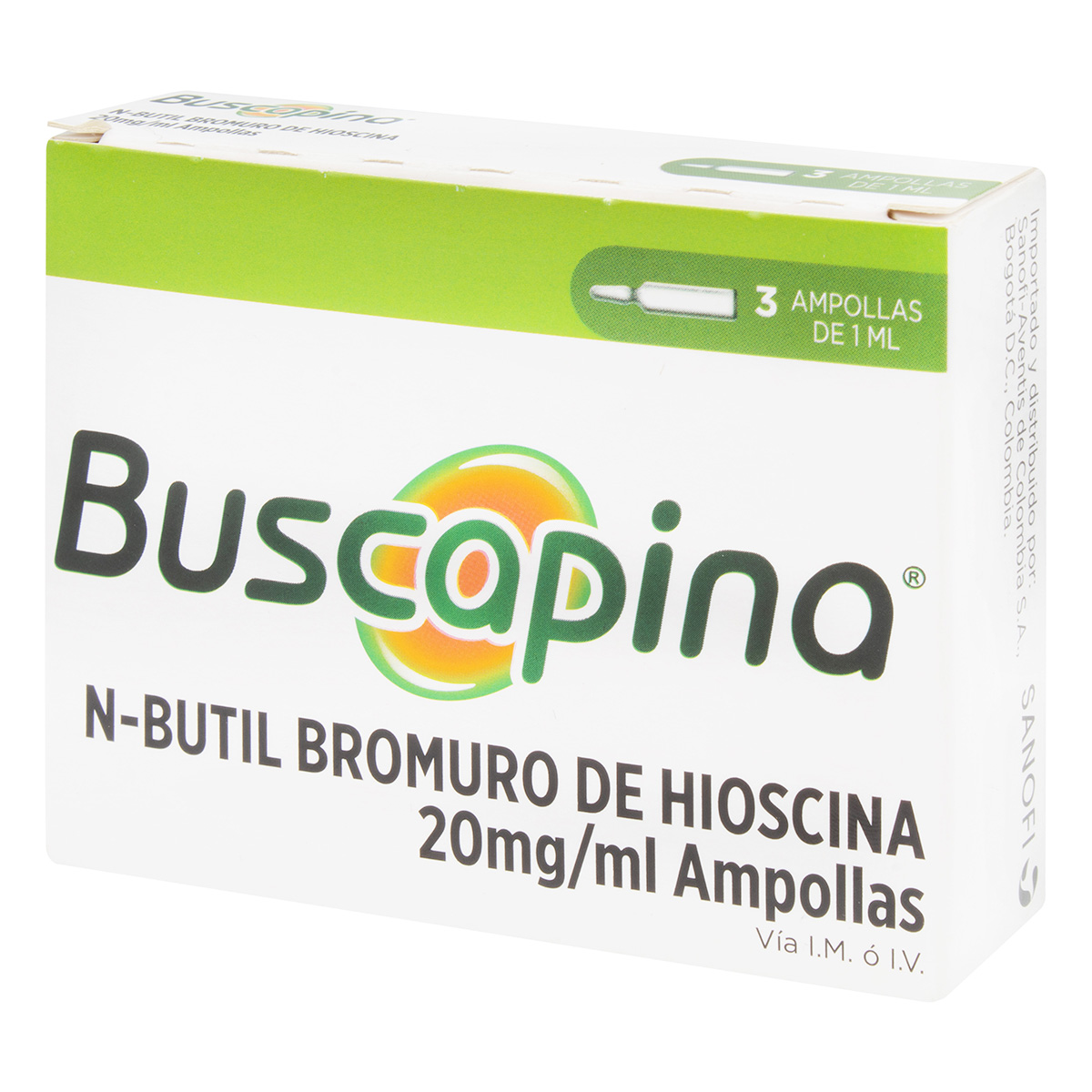 BUSCAPINA 20 MG 1 ML 3 AMPOLLAS