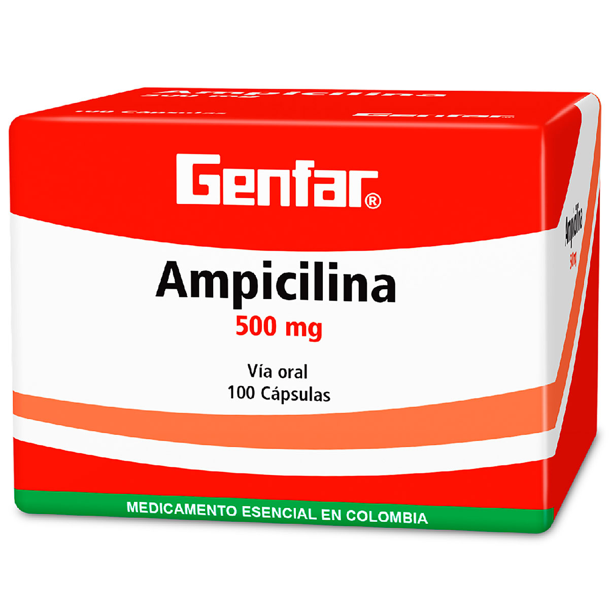 AMPICILINA 500 MG 100 CAPSULAS GF