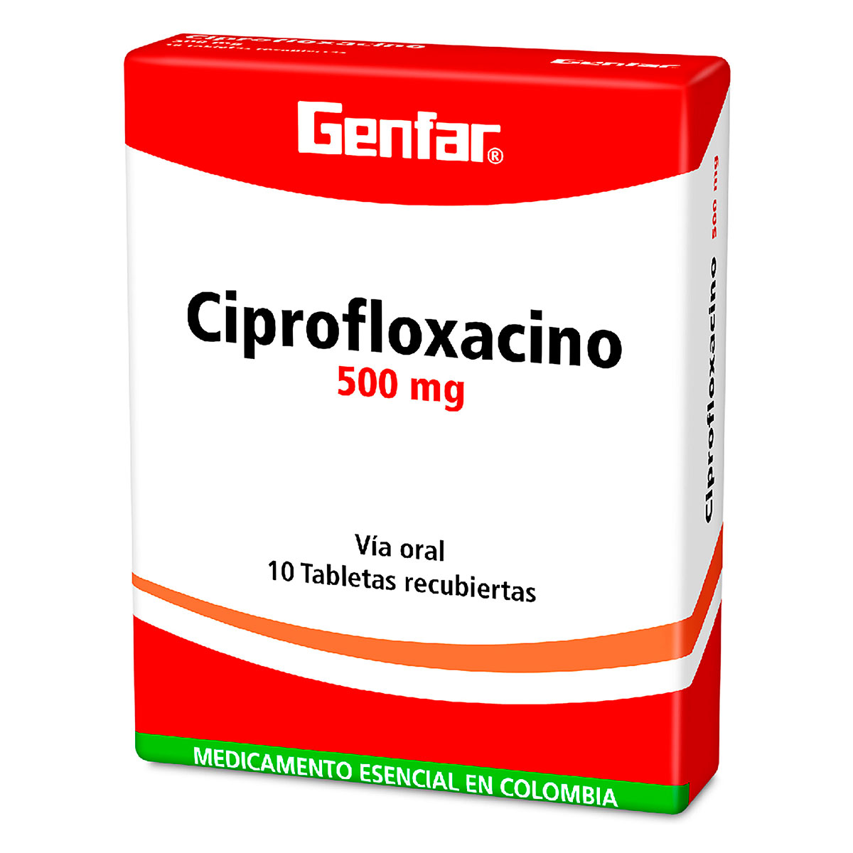 CIPROFLOXACINO 500 MG 10 TABLETAS GF