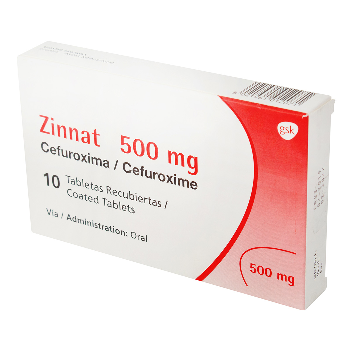 ZINNAT 500 MG 10 TBS43850