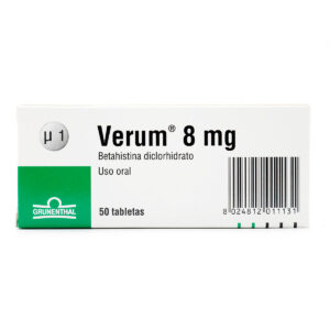 VERUM 8 MG 50 TABLETAS
