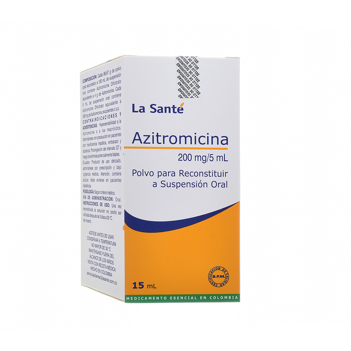 AZITROMICINA 200 MG SUSPENSION 15 ML LS
