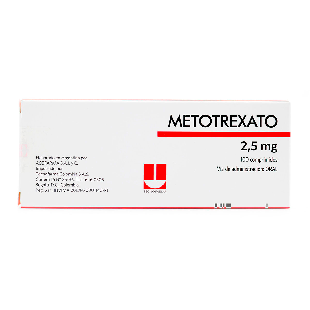 METOTREXATO 2.5 MG 100 TBS