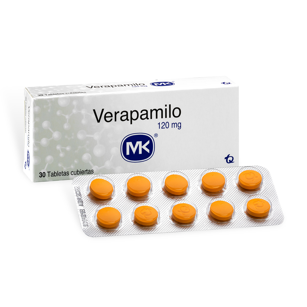 VERAPAMILO 120 MG 30 TABLETAS MK9252