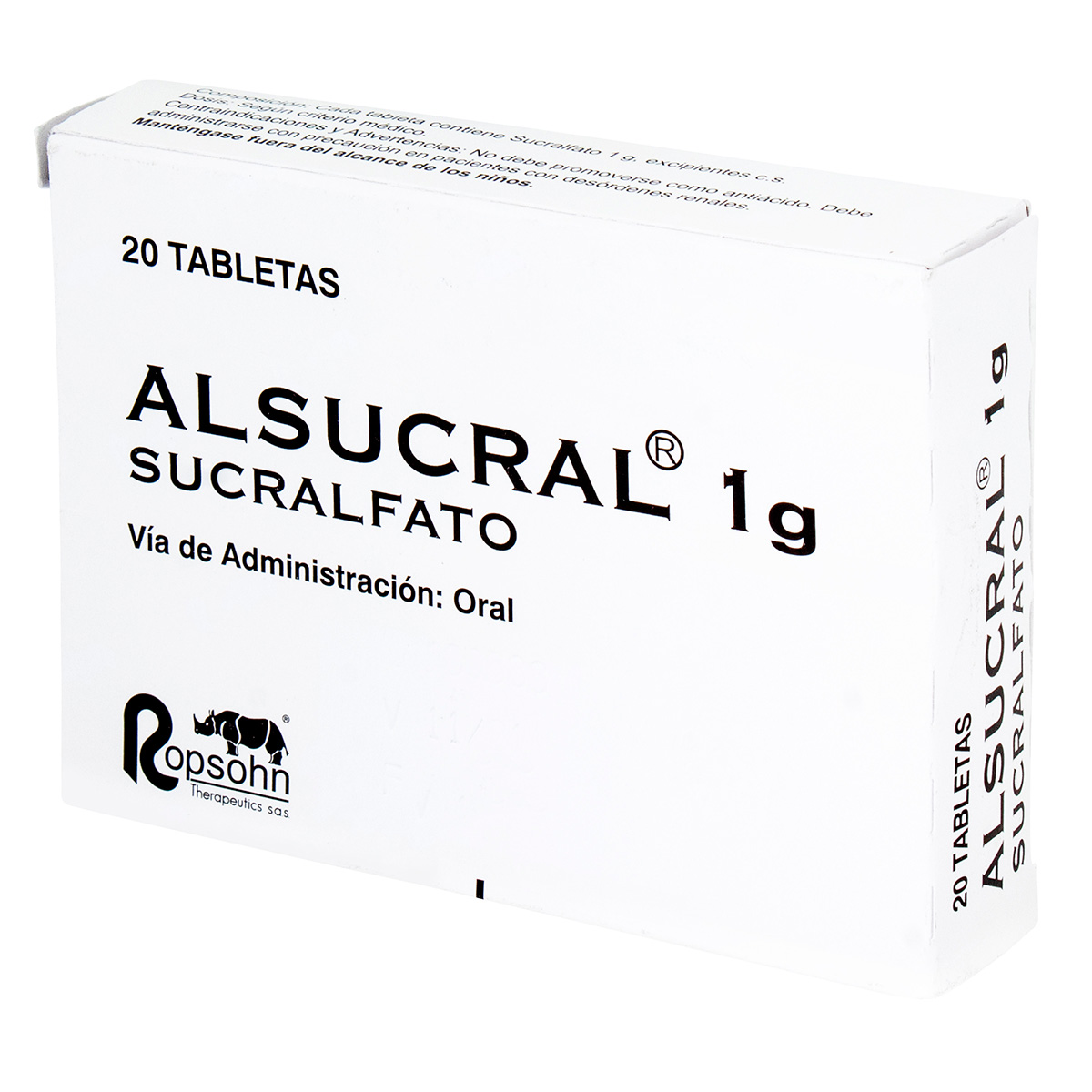 ALSUCRAL 1 GR 20 TABLETAS