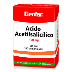 ACIDO ACETILSALICILICO 100 MG 100 TBS GF