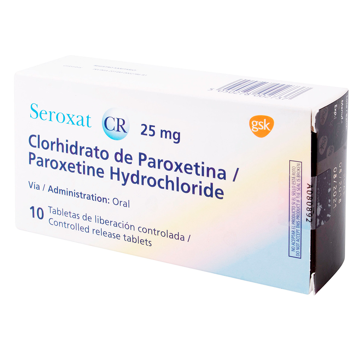 SEROXAT CR 25 MG 10 TABLETAS