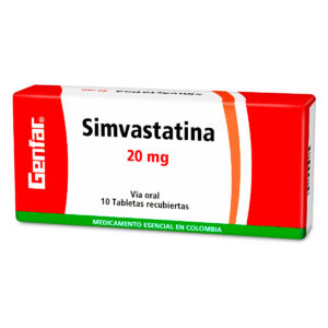 SIMVASTATINA 20 MG 10 TABLETAS GF