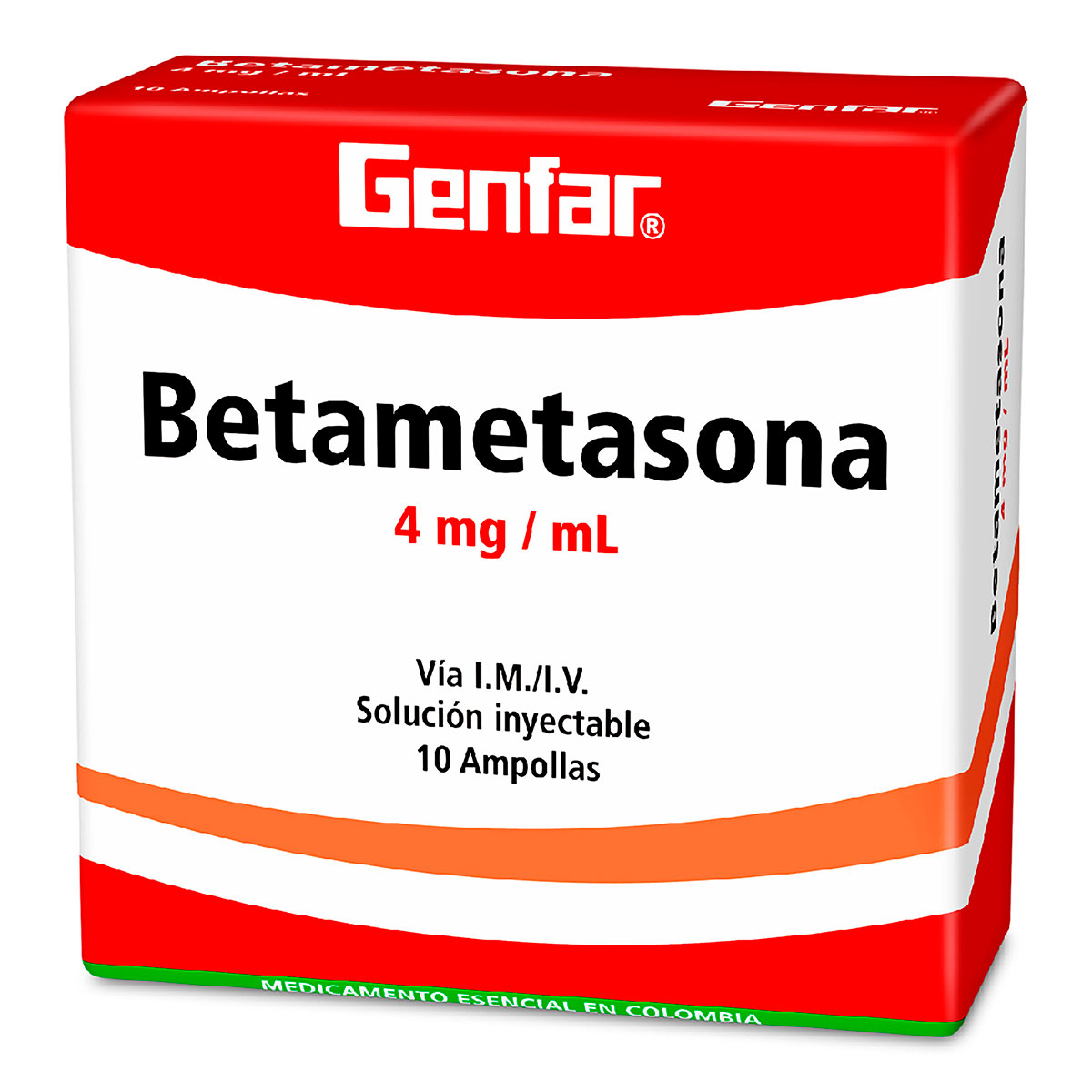 BETAMETASONA 4 MG 1 ML 10 AMPOLLAS GF