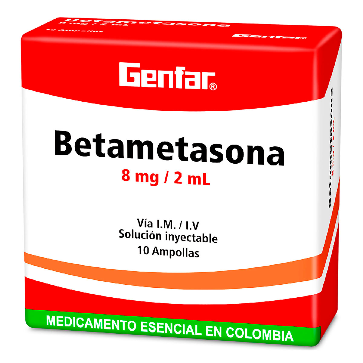 BETAMETASONA 8 MG 2 ML 10 AMPOLLAS GF