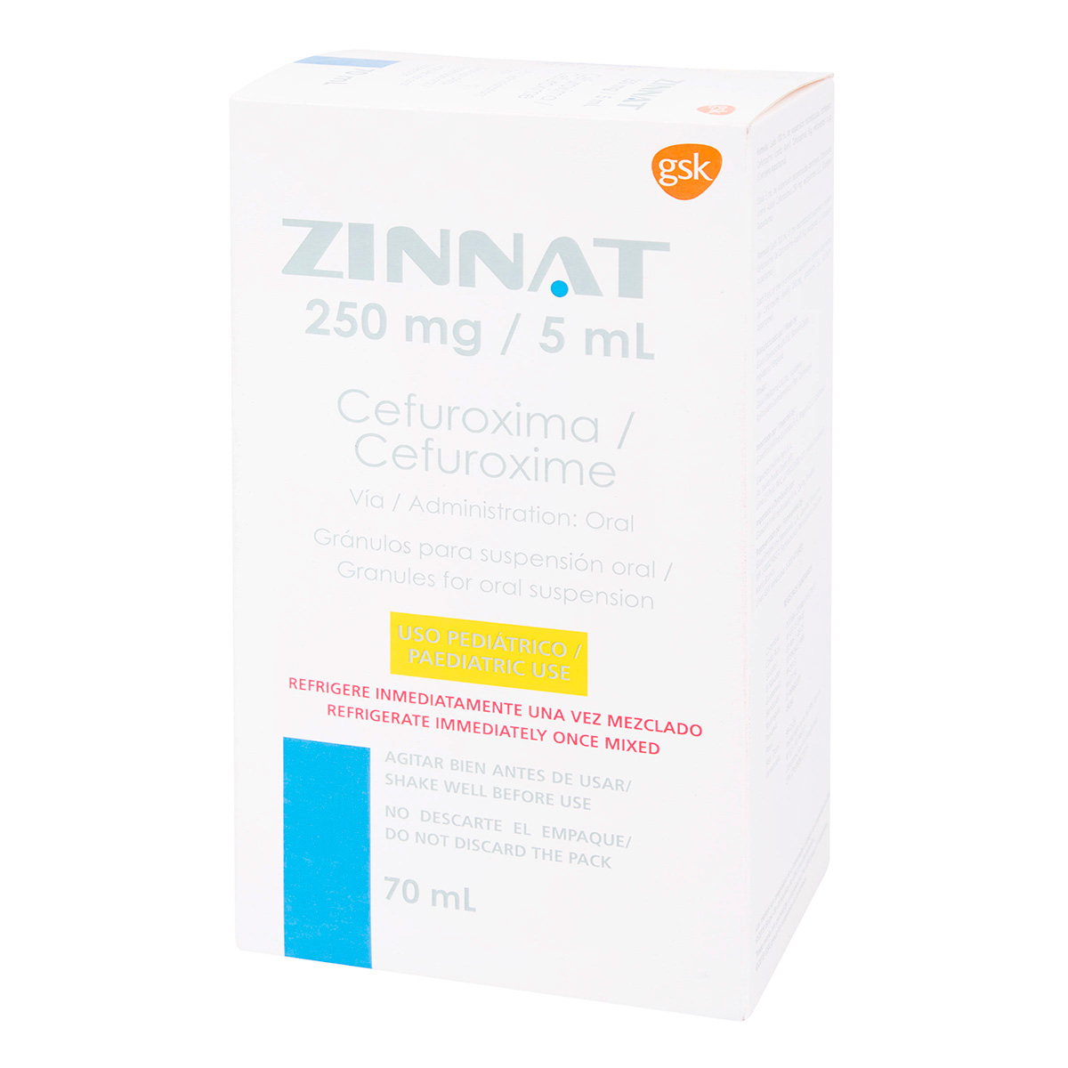 ZINNAT 250 MG SUSP.70 ML
