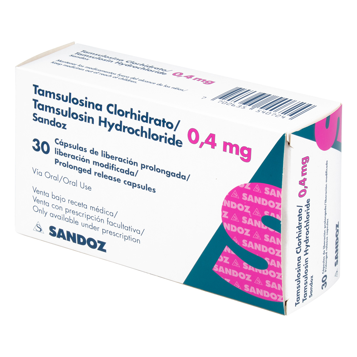 TAMSULOSINA 0.4 MG 30 CAP SZ