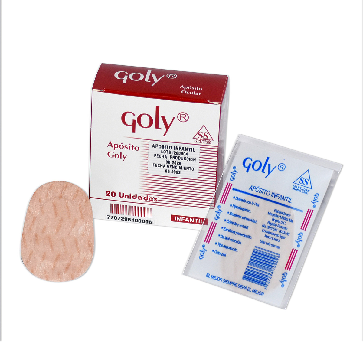 APOSITO OCULAR GOLY INFANTIL 20 UND