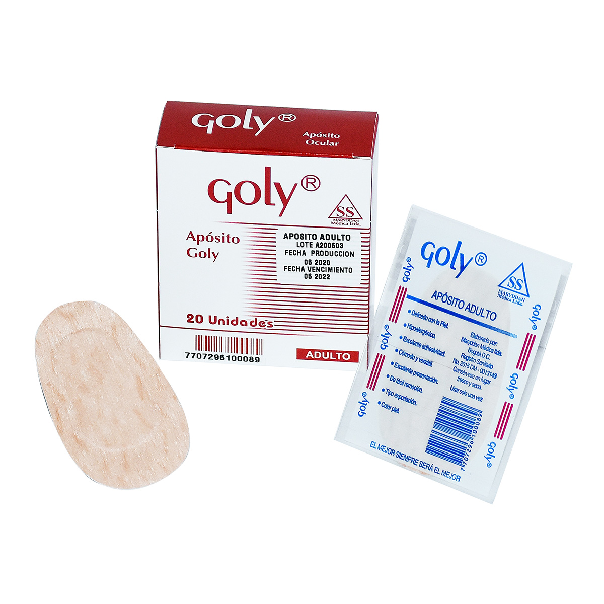 APOSITO OCULAR GOLY ADULTOS 20 UND