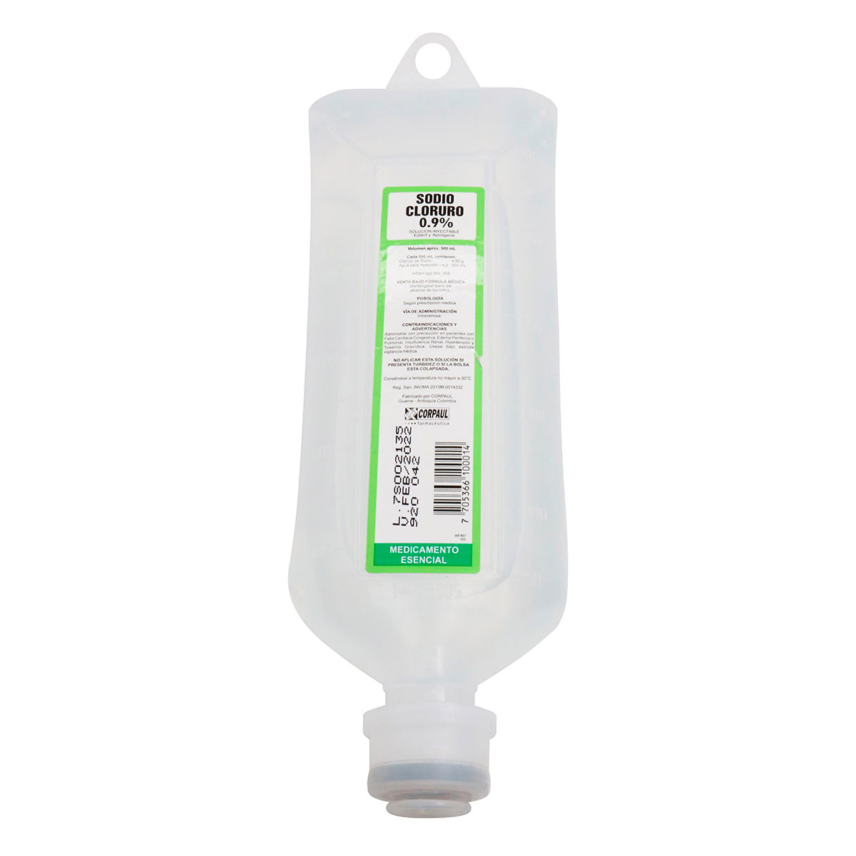 CLORURO DE SODIO 0.9% 500 ML CORPAUL