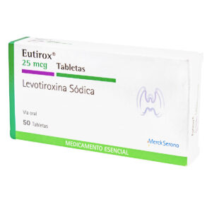 EUTIROX 25 MCG 50 TBS