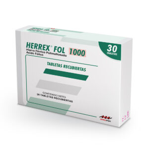 HERREX FOL 1000 MG 30 TBS