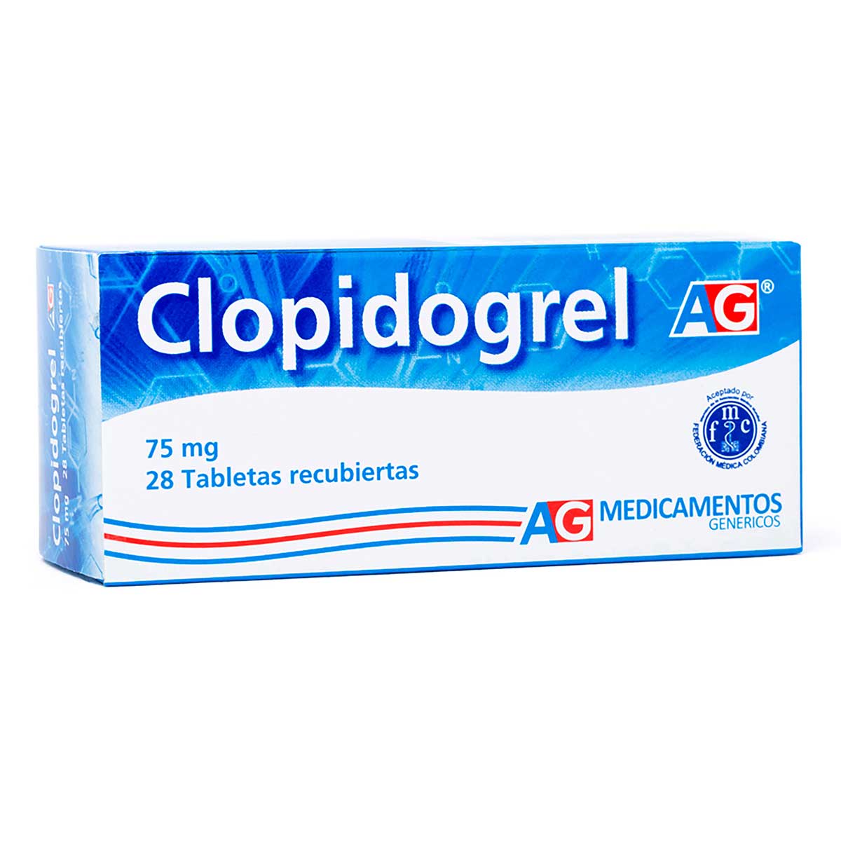 CLOPIDOGREL 75 MG 28 TABLETAS AG43134