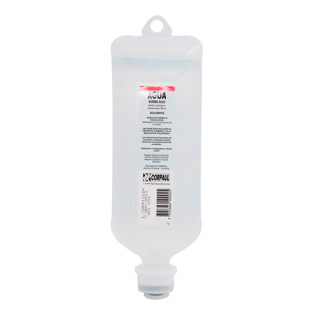 AGUA DESTILADA CORPAUL 500 ML