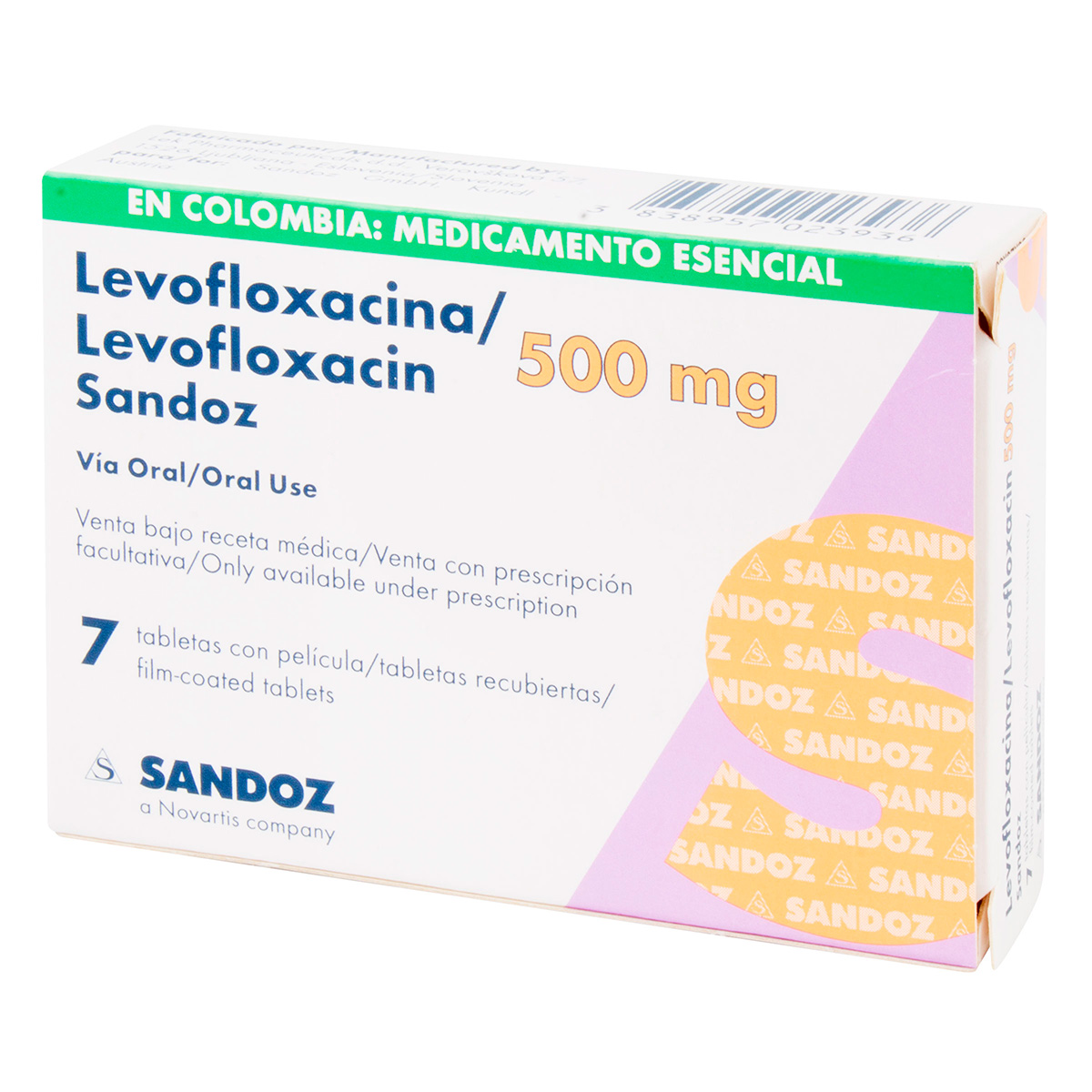 LEVOFLOXACINO 500 MG 7 TABLETAS SZ