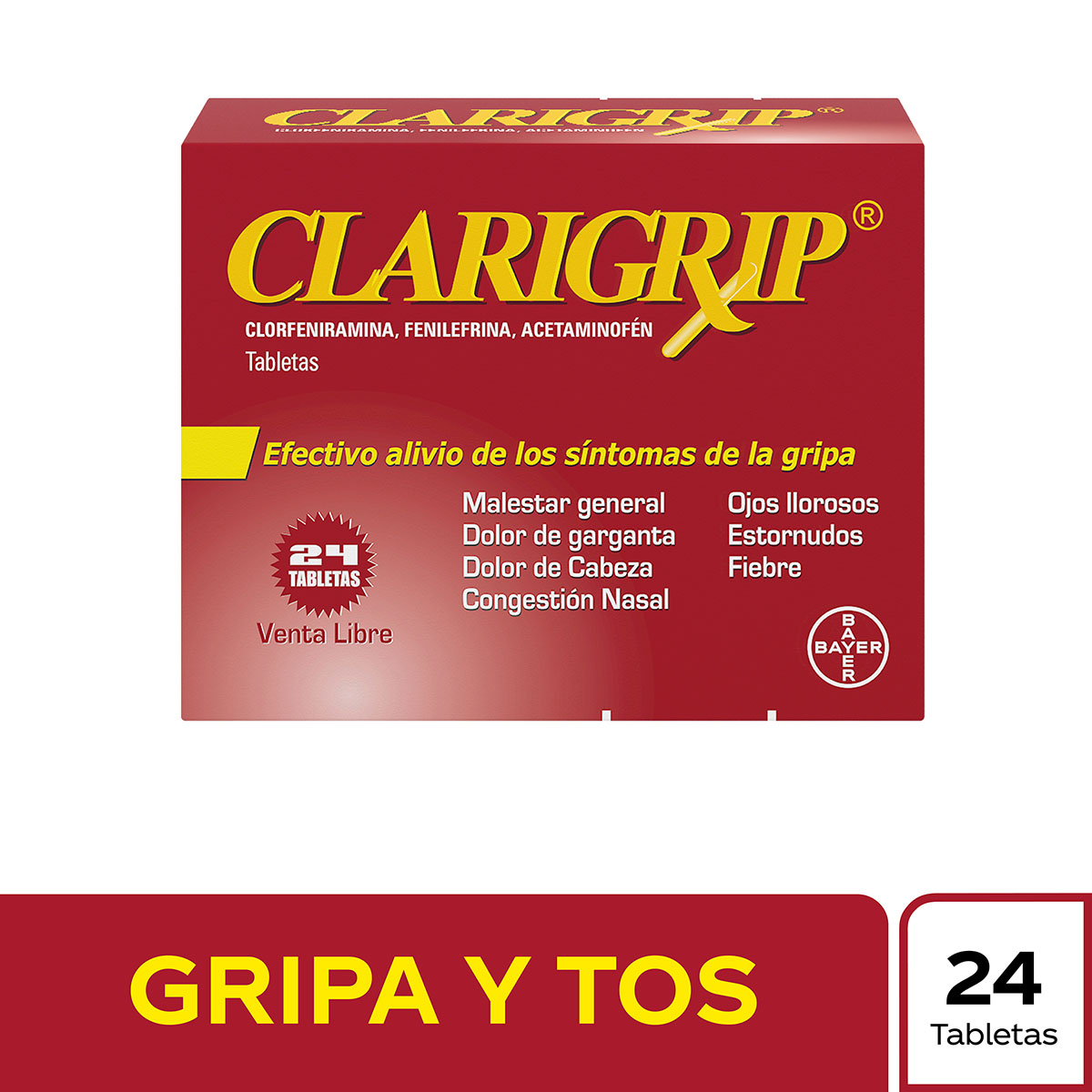 CLARIGRIP 24 TABLETAS