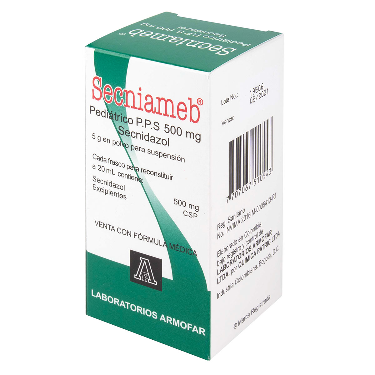 SECNIAMEB PEDIATRICO 500 MILIGRAMOS