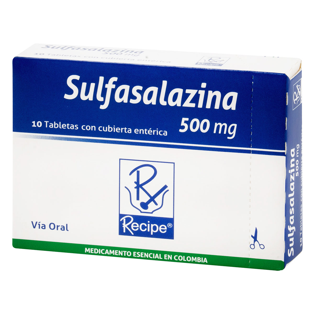 SULFASALAZINA 500 MG 10 TABLETAS RC