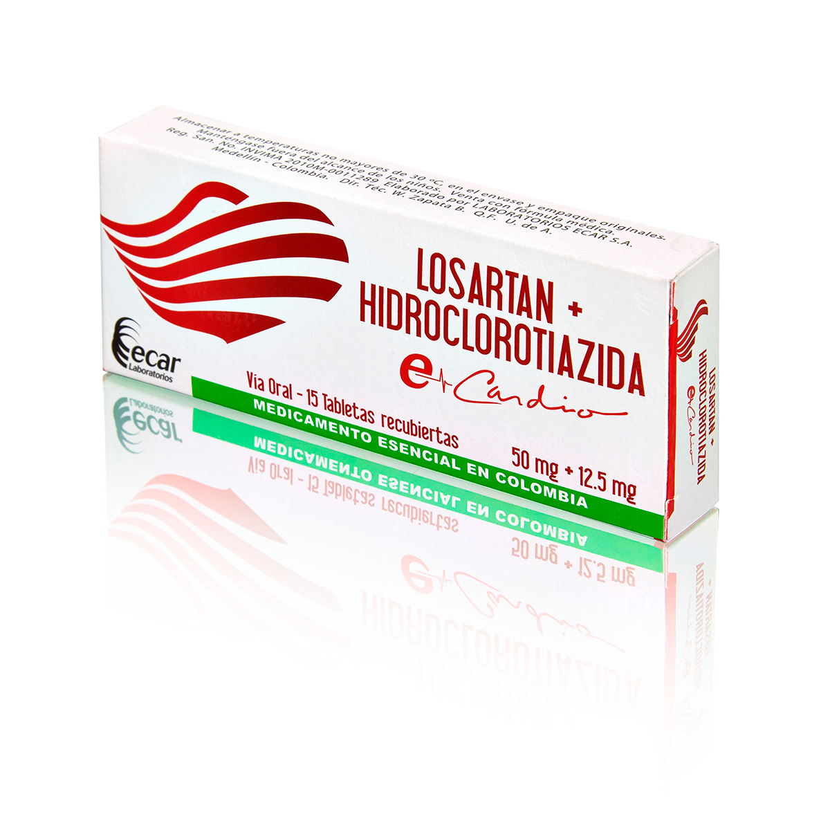 LOSARTAN 50 MG+HCT 12.5 MG 15 TBS EC