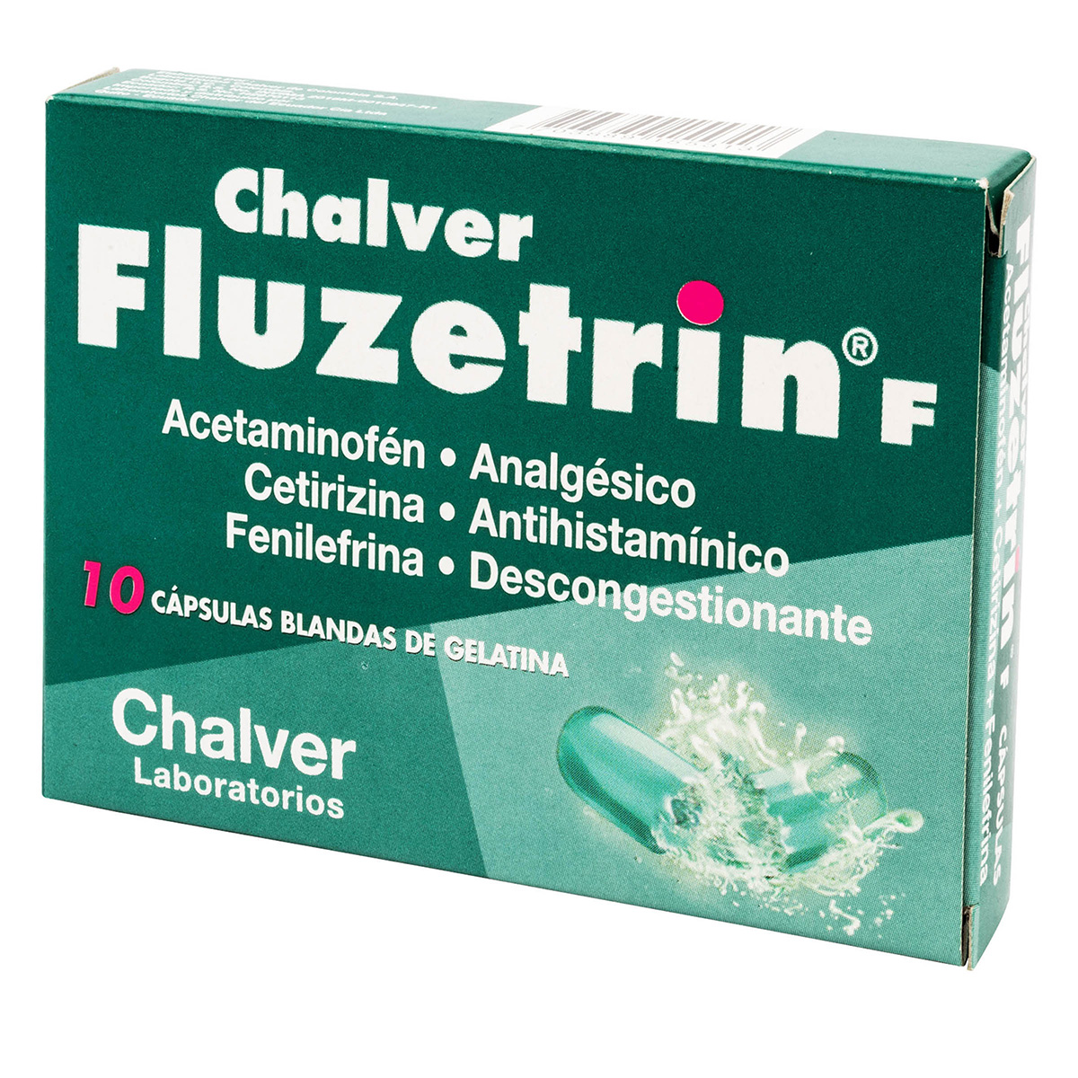 FLUZETRIN F 500 MG 10 CAPSULAS CBG