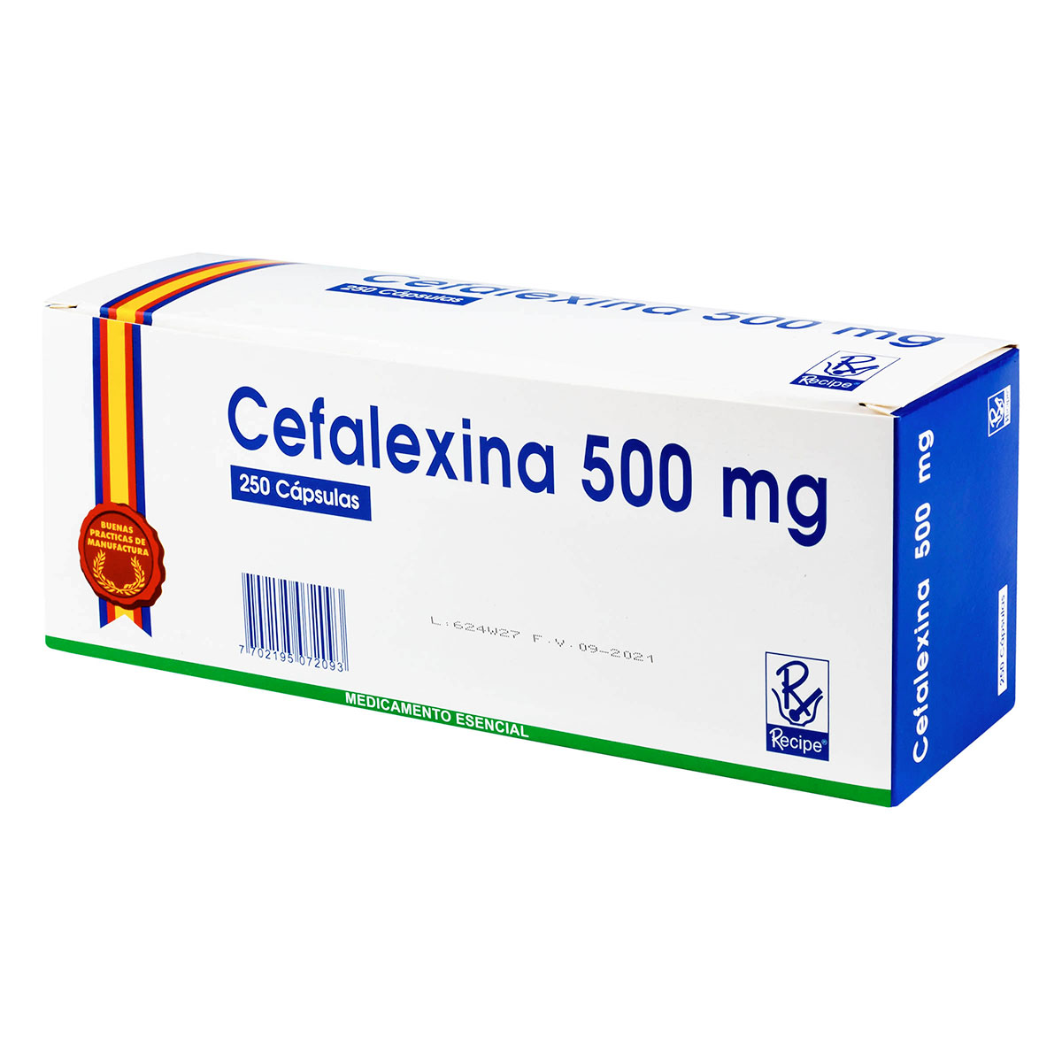 CEFALEXINA 500 MG 250 CAPSULAS RC