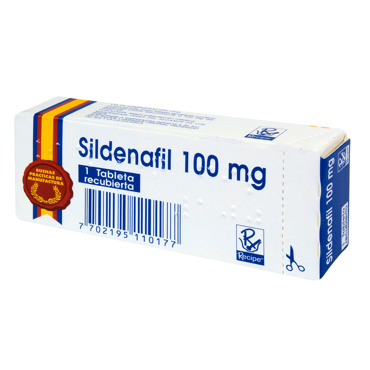 SILDENAFIL 100 MG 1 TABLETA RC
