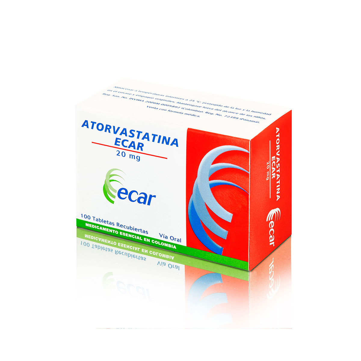 ATORVASTATINA 20 MG 100 TABLETAS EC