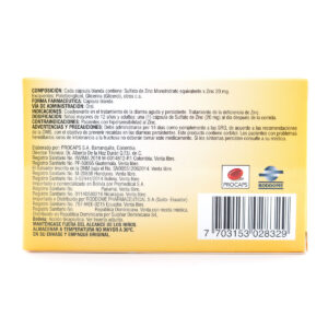 FORTZINK 20 MG 20 CBG