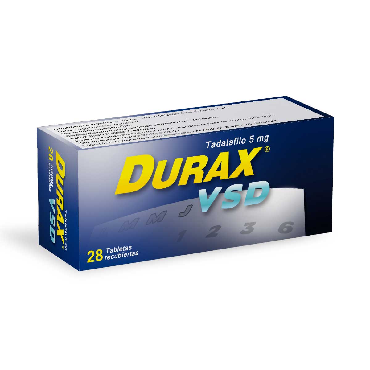 DURAX VSD 5 MG 28 TBS