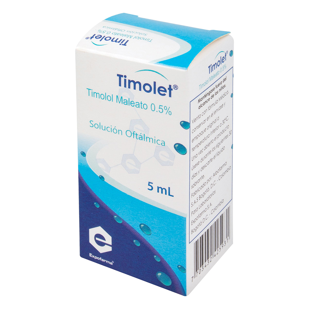 TIMOLOL MALEATO 0.5% GOTAS OFTAL.5 ML EX