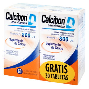 CALCIBON D 800 UI 60 TBS GRATIS 30 TBS