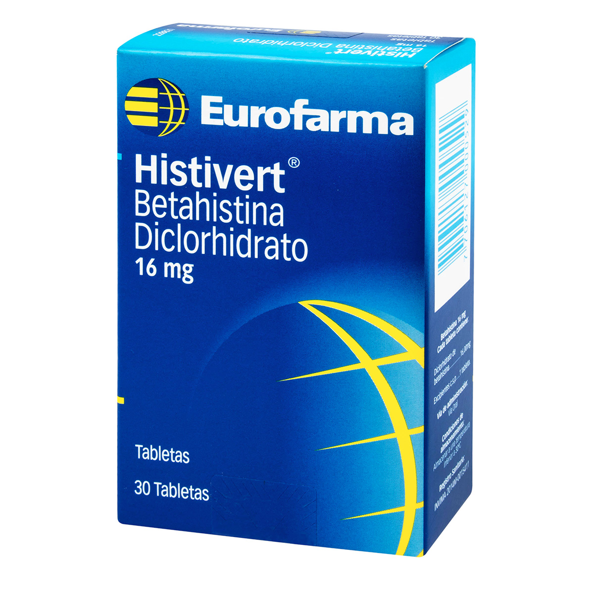 HISTIVERT 16 MG 30 TABLETAS