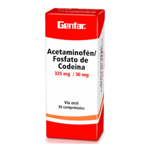 ACETAMINOFEN+CODEINA 325/30MG 30 TBS GF