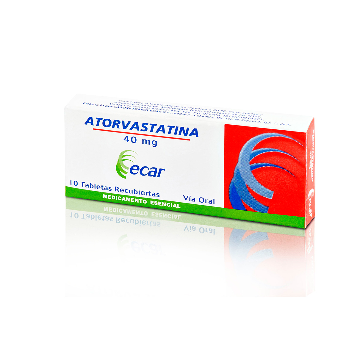 ATORVASTATINA 40 MG 10 TABLETAS EC