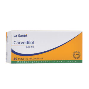 CARVEDILOL 6.25 MG 30 TABLETAS LS8918