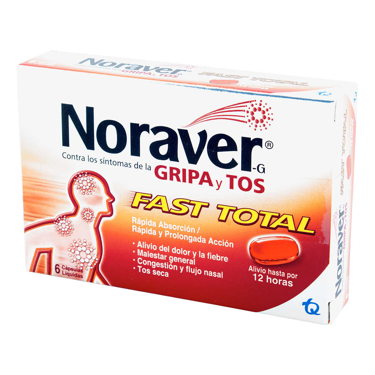NORAVER GRIPA FAST TOTAL 6 CAPSULAS