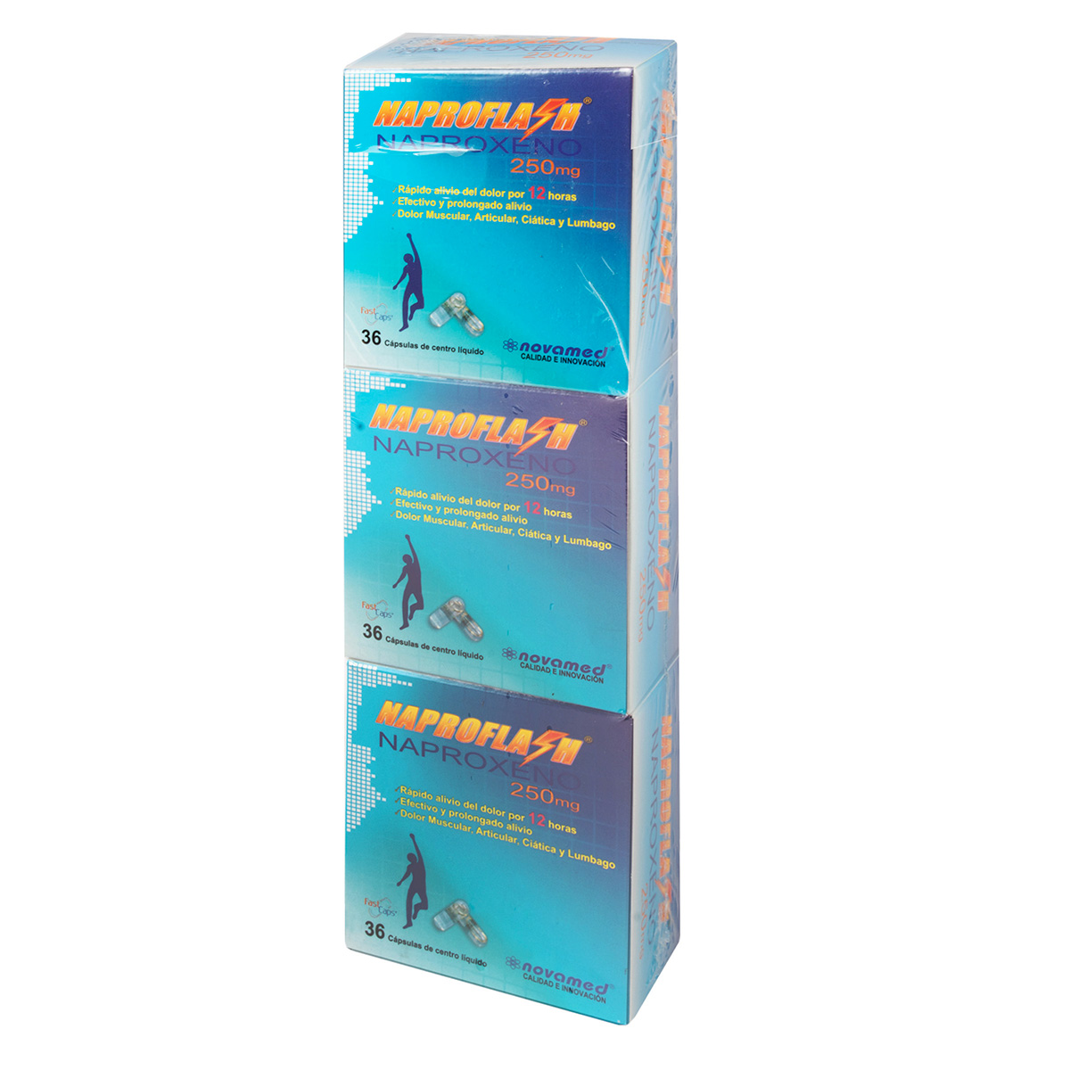 NAPROFLASH 250MG 36 CAPSULAS PG 2 LLEV.3