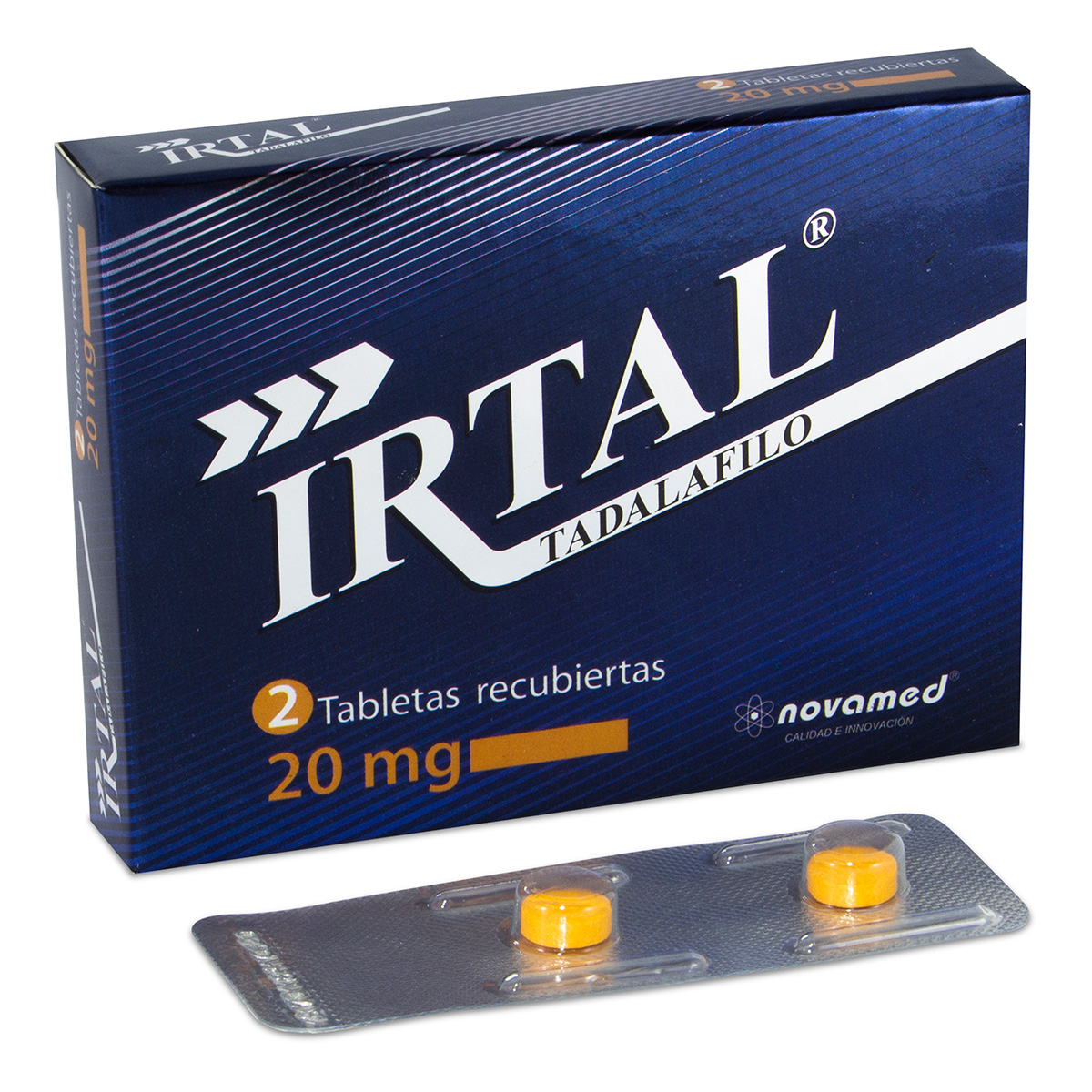 TADALAFILO IRTAL 20 MG 2 TABLETAS