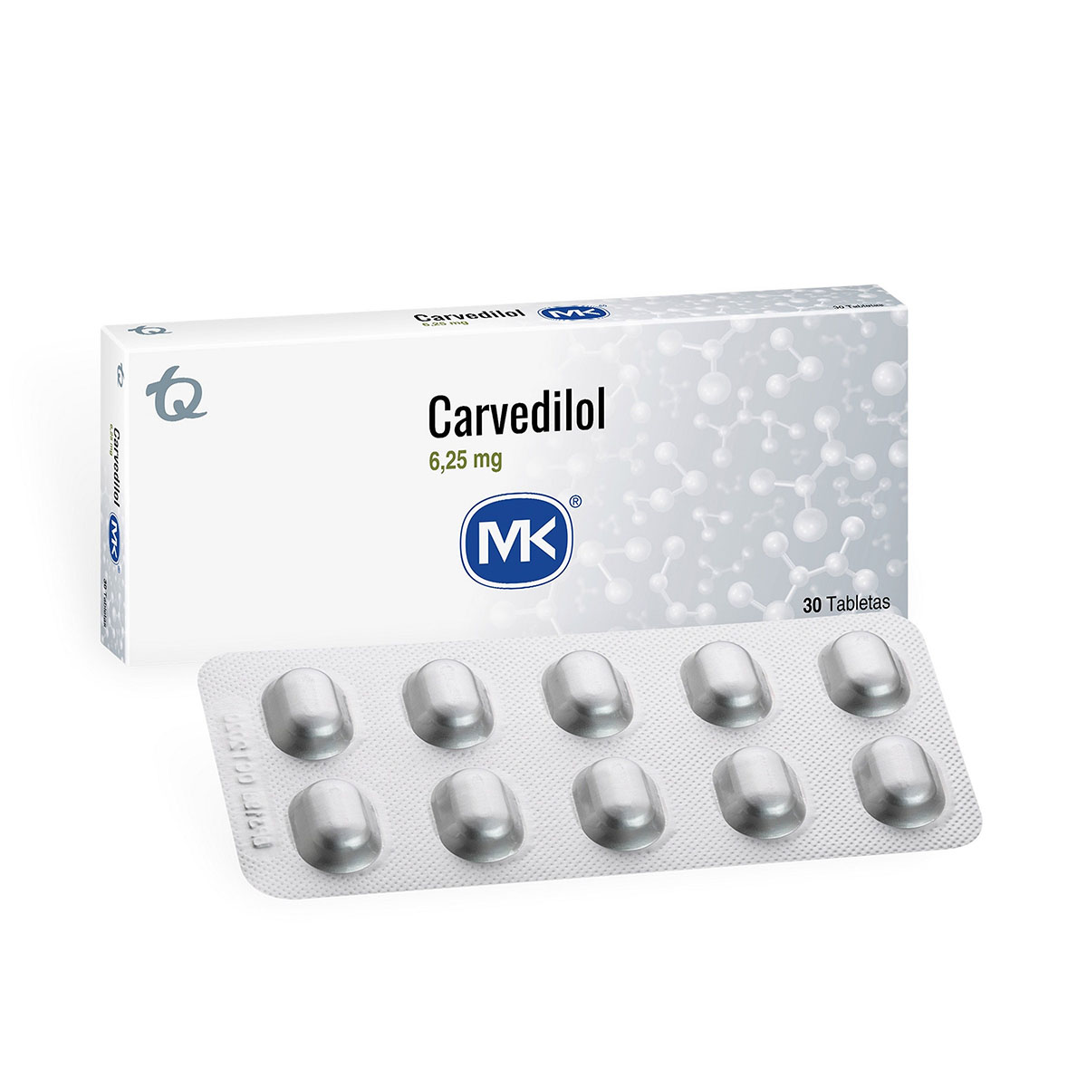 CARVEDILOL 6.25 MG 30 TBS MK8918
