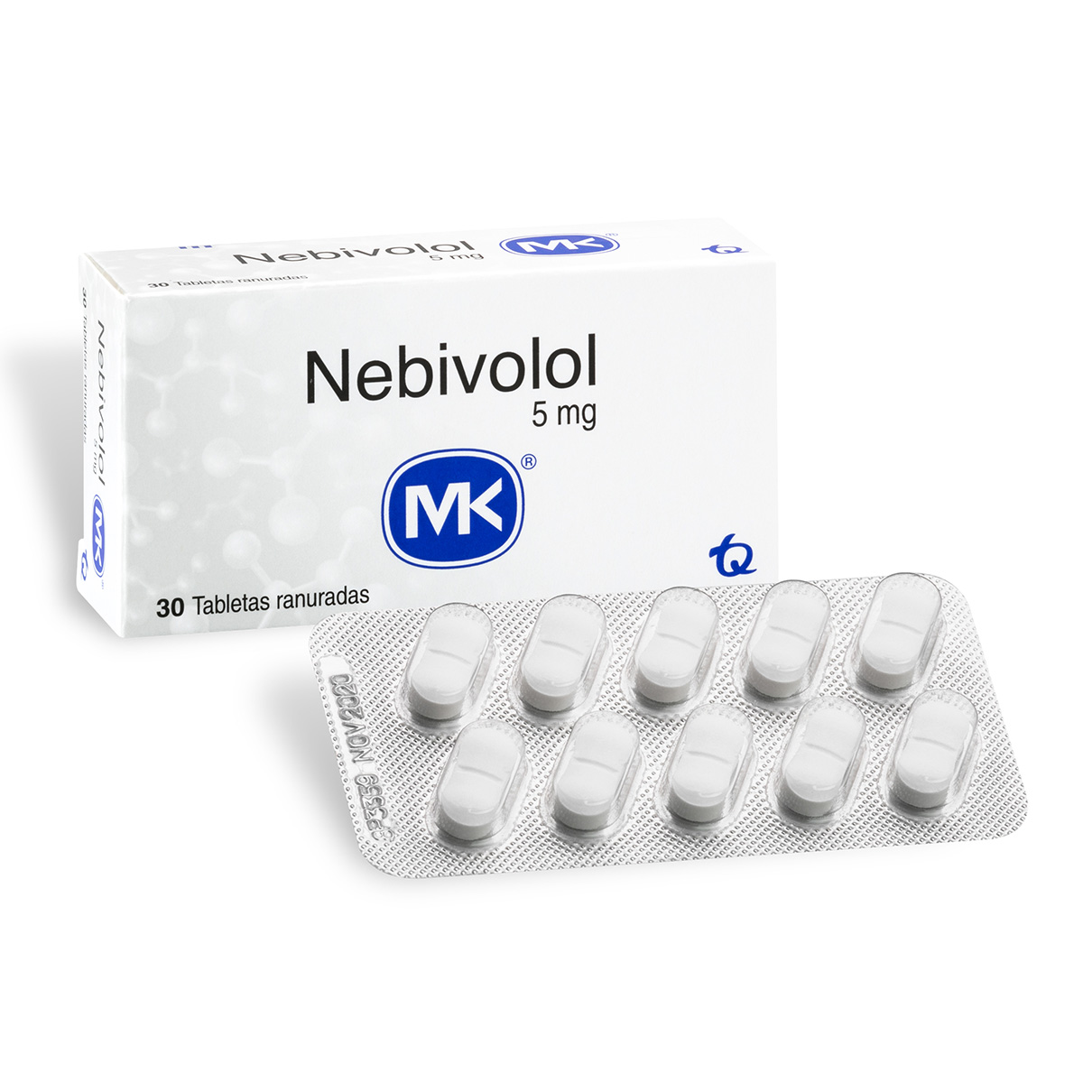 NEBIVOLOL 5 MG 30 TABLETAS MK