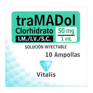 TRAMADOL 50MG/1ML 10 AMPOLLAS VT
