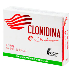 CLONIDINA 0.150 MG 60 TABLETAS EC